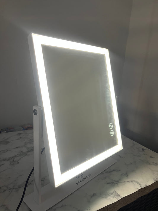 FENCHILIN LED Makeup Mirror with Bluetooth Speaker