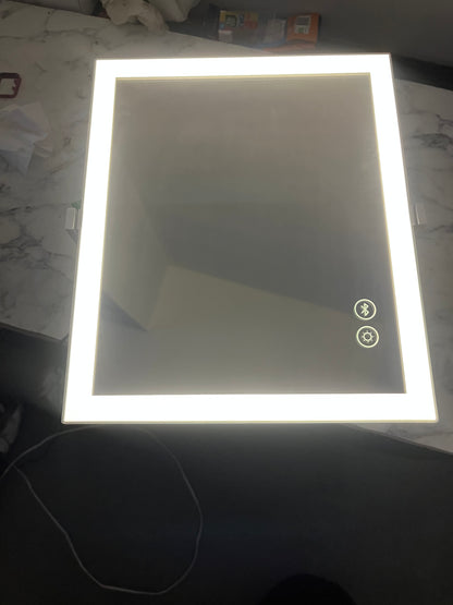 FENCHILIN LED Makeup Mirror with Bluetooth Speaker
